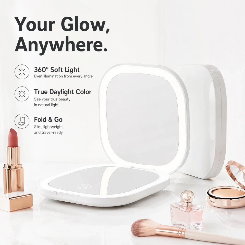 Portable LED Lighted Makeup Mirror