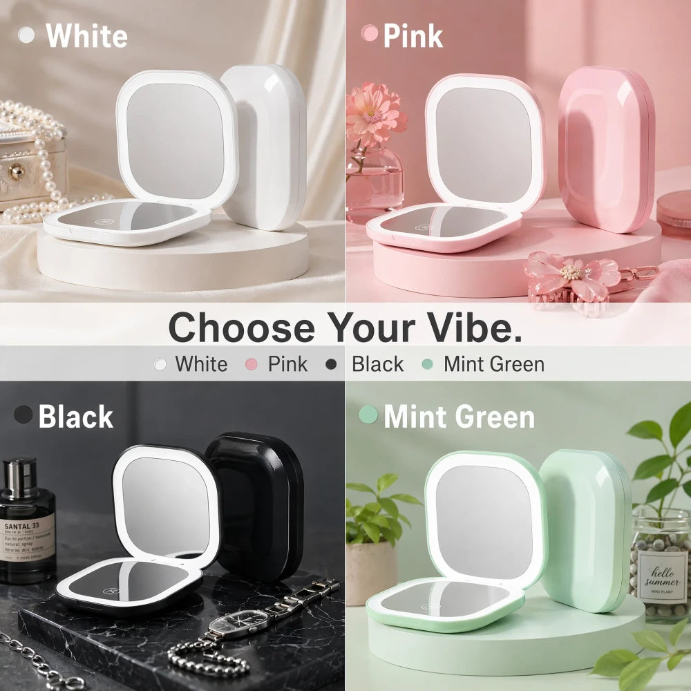 Portable LED Lighted Makeup Mirror